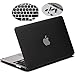 Matte Hard Case for 11-inch MacBook Air, LENTION Clear Plastic Hard Shell for Apple Mac Book Laptop, Matte Finish Case with Rubber Feet, Come with Anti-Dust Port Plugs & Keyboard Cover (Black)