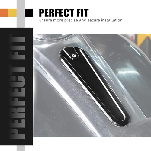 Image of NICECNC Black Fuel Tank Decorative Plate CNC Laser Cutting Dash Insert Panel Compatible with Harley Street Glide FLHX 2017-2023, Street Glide Special FLHXS 2017-2020, Replacement for 14100855