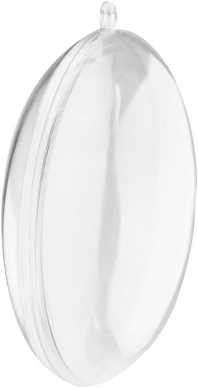 Homeford Fillable Plastic Clear Oval Ornament, 4-1/4-Inch, 12-Count