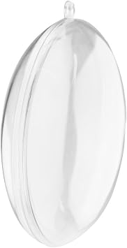 Homeford Fillable Plastic Clear Oval Ornament, 4-1/4-Inch, 12-Count