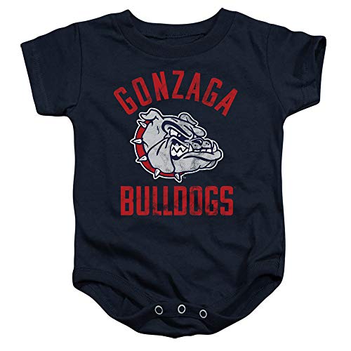 Gonzaga University Official Bulldogs Logo Unisex Infant Snap Suit for Baby,Navy, 6 Months