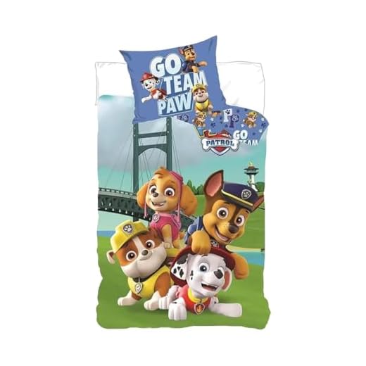 BrandMac Paw Patrol Bettwäsche 135x200 80x80 „Go Team PAW“ – 100% Baumwolle - Kinderbettwäsche zum Wenden von Paw Patrol mit Kopfkissen- und Bettdeckenbezug 5 BrandMac Paw Patrol Bettwäsche 135x200 80x80 „Go Team PAW“ – 100% Baumwolle - Kinderbettwäsche zum Wenden von Paw Patrol mit Kopfkissen- und Bettdeckenbezug