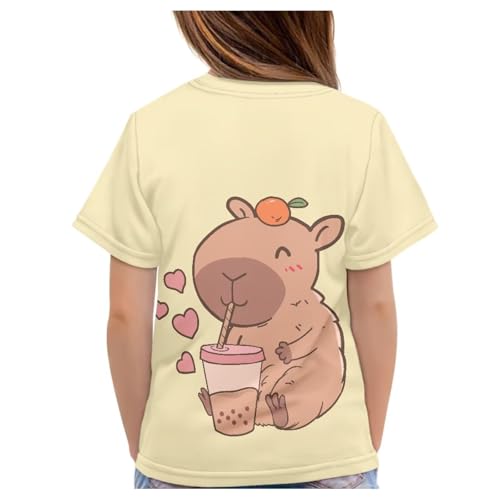 Image of JEOCODY Boys Girls Graphic Tees Funny 3D Printed Short Sleeve T-Shirts 3-16T