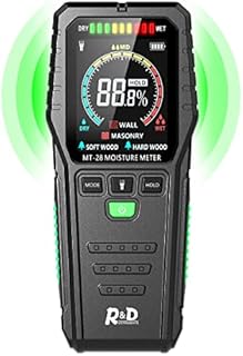 Pinless Moisture Meter Mold Detector Wood Moisturer Meter for Walls Firewood Masonry Concrete (Upgraded)