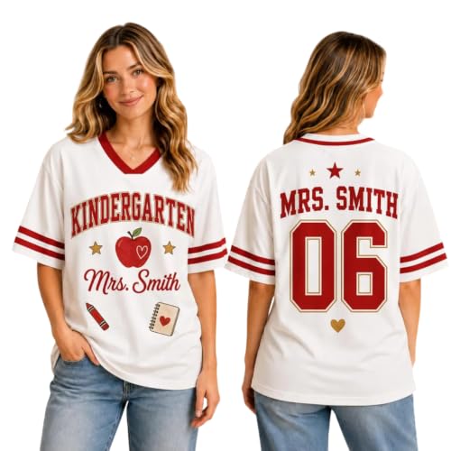 Personalized Teacher Jersey, Custom Name Number Football Jersey