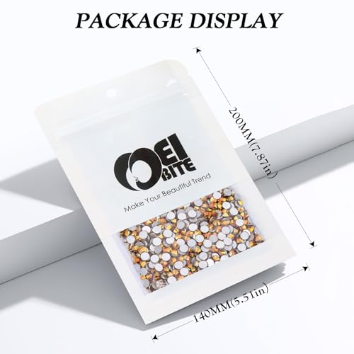 Image of Gold Flatback Rhinestones, Glass Rhinestones for Nail Art and Craft, Glue Fix, Loose Crystal Gemstones(Gold, SS16, 2880pcs, 3.8-4.0mm)