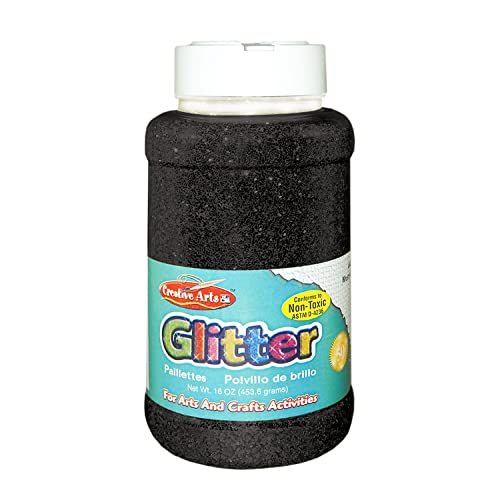 Paillettes noires de loisirs créatifs Charles Leonard 41120 grand flacon 1 LB