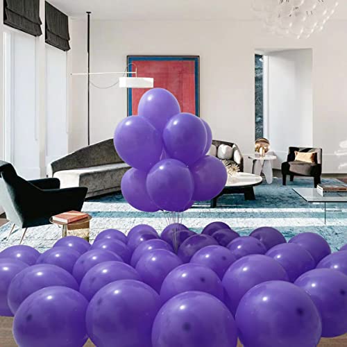 Image of 300 Pack Purple Balloons 12 inch Purple Latex Party Balloon Bulk for Various Party Events Decorations