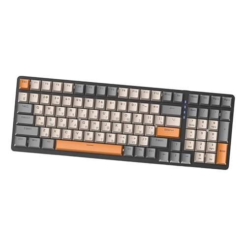 Clavier de jeu mécanique russe ergonomique compact à 100 touches - 4