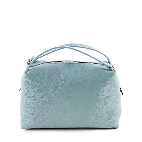 Sac bandoulière femme en cuir bleu ciel parfait pour vos sorties citadines