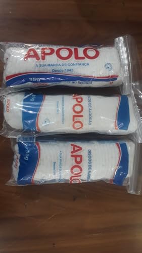 Discos de algodão apolo 35g kit c/3 unidades