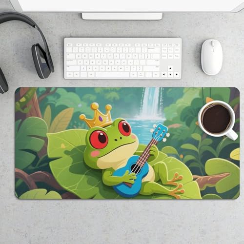 Tapis de souris pour clavier d'ordinateur avec surface lisse grenouille