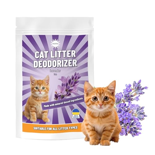Trustic Cat Litter Deodorizer Powder - Litterbox Odor Eliminator - Smell Absorber for Litter Box and Scent Neutralizer (7 oz, Lavender)