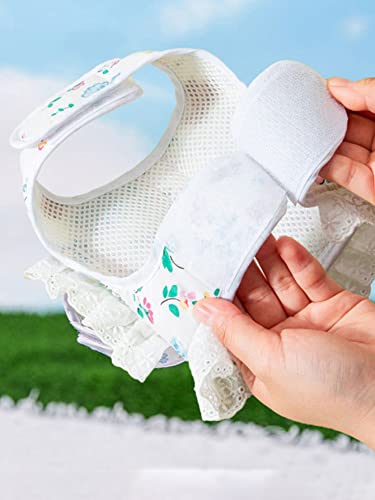 Qwinee 2Pc Floral Dog Harness & Leash Set Breathable Mesh No-Pull Cat Puppy Harness With Leash Lace Trim Pet Harness And Leash For Small Medium Dogs Cats Kitten White L #TOP2