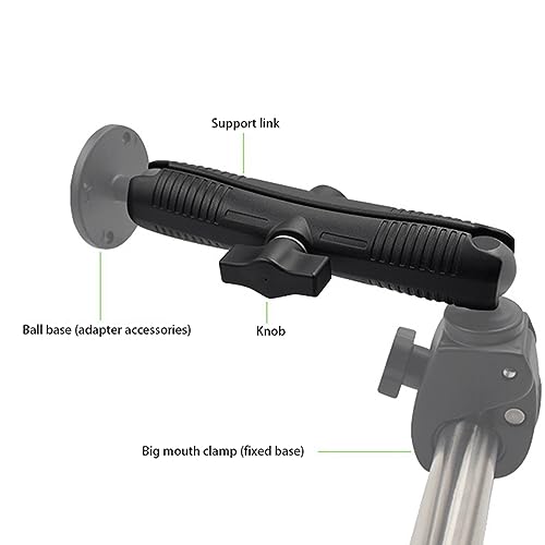 Bras en alliage d'aluminium Cosmin 17cm double socle rigide pour caméra