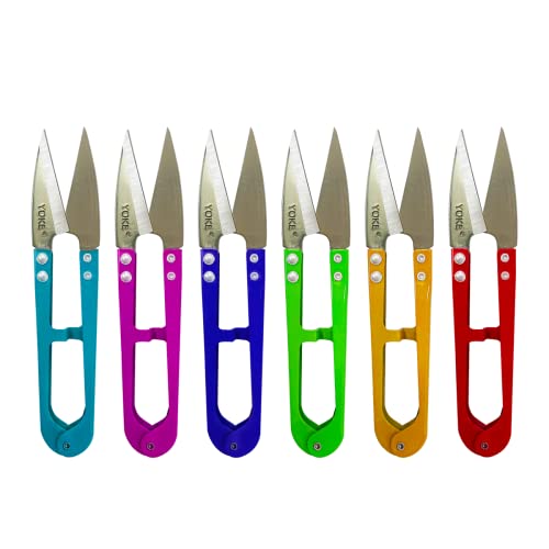 Kit 6 Tesourinhas de Arremate Tic Tac Taiwan Para Acabamento Bordado Papel Tecido