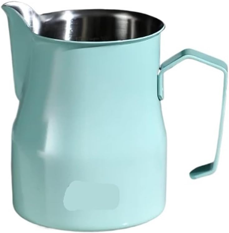 300/450ml milk frother steamer cup with measuring scale suitable for latte baristas(Black 300ml)