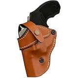 Premium OWB Leather Holster for Most .38 Special & J Frame Revolvers for Taurus 327/380/856/85, S&W...