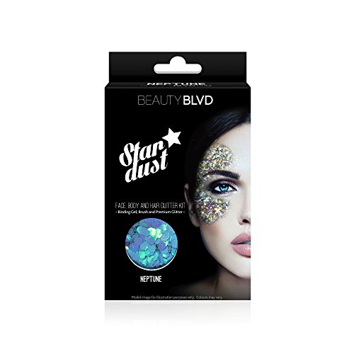 BEAUTYBLVD Stardust, Cruelty Free Face, Body and Hair Glitter Kit - Neptune