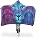 Produktbild CATNEZA Tiger Lion Animal-Mirror ThemeTapisserie Hooded Blanket Ultra Weich Und Warm Soft-Mantel Decke TV Mikrofaserdecke Für Erwachsene White 130x150cm
