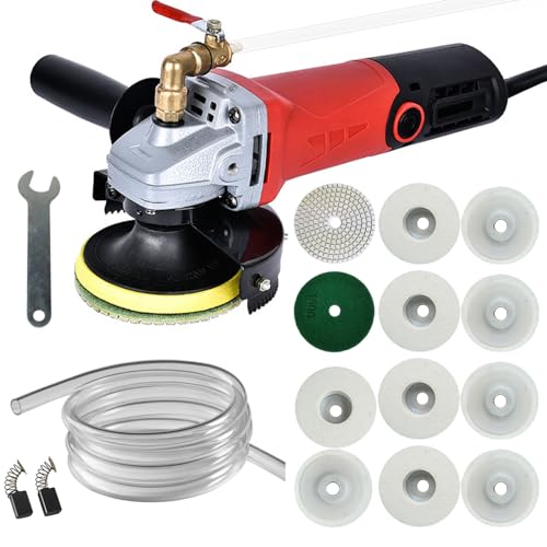 Wet Polisher,860W/110V 6 Variable Speeds Wet Buffer with 4'' Diamond