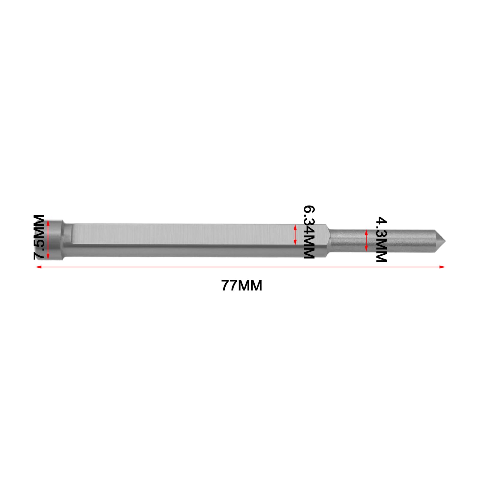 LT Easiyl 2pcs High Speed Steel Centering Pin 6.34x77mm Annular Cutter Pilot Center Pin Suitable for Annular Cutters with 25 and 30mm Cutting Depth - Image 4