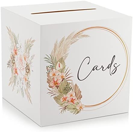 DIDDI Wedding Card Box - Wedding Post Box for Cards - Wedding Decorations for Reception - Wedding Favours - Wedding Card Boxes for Reception - Card Box for Party
