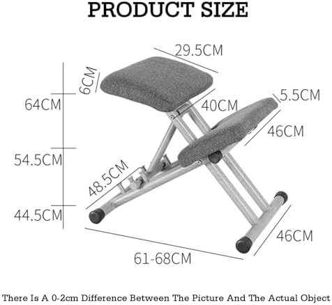 Ergonomic Kneeling Chair for Home & Office - Adjustable Height, Posture Support with High-Resilience Sponge Cushion, Comfortable Green Design