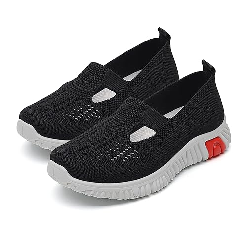 Domary Mocassins sapatos femininos deslizamento em sapatos de caminhada arco apoio oco casual confor