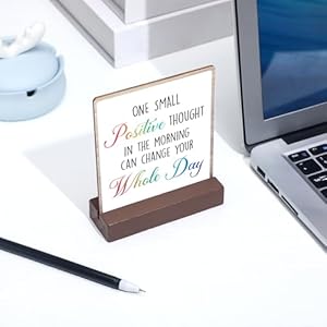 4 pieces inspirational quotes bible desk decor wood block plaque rustic encouragement gifts for women motivational desk decor positive wooden table signs with wooden stand inspirational style  urban country home decor