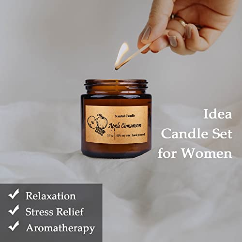 Scented Candles Gifts Set Women, 6 Pack 3.5Oz Organic Aromatherapy Jar Candles Bulk, 6 Scents Soy Wax Candles Home, Christmas Birthday Valentines Mothers Day Presents For Mom Her Woman Stress Relief #TOP3