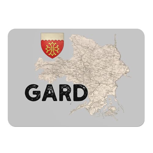 Set de table liège carte ancienne Nîmes grand format gris de collection - 2