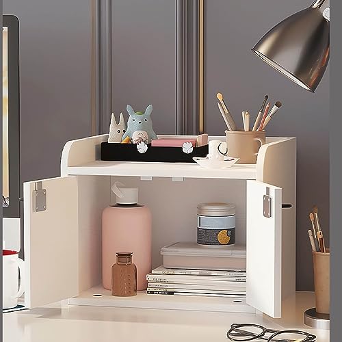 Scatola di archiviazione Desktop bloccabile, cassetto di File Piatto in Legno per Forniture per Ufficio, Armadio Compatto con Blocco Sicuro e Maniglia Nascosta, organizzatore di schede addescenti per