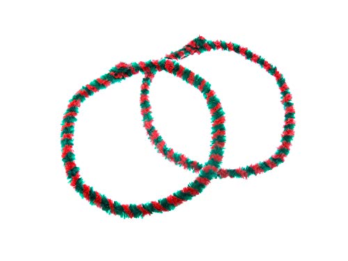 Nabenputzringe WÜMA rot/hellgrün SET (vorne & hinten) für SIMSON-Nabe 168mm, 560mm lang.