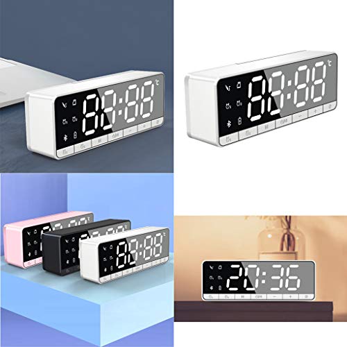 homozy LED Dual Alarm Clock Bluetooth 5.0 - Branco
