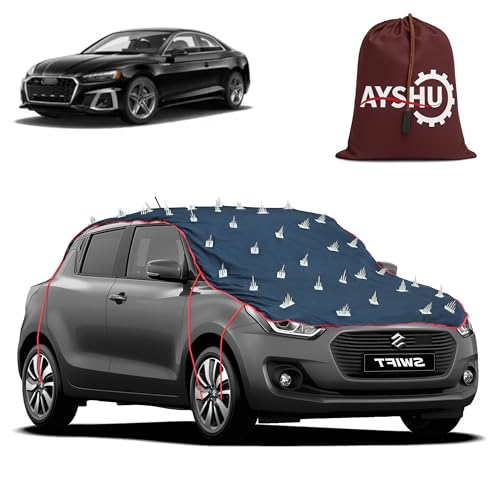 Image of AYSHU Water-Resistant Spike Car Cover for Audi A5 - Protects from Dogs, Monkeys, Dust, Sunlight & UV - Full Roof Universal Fit
