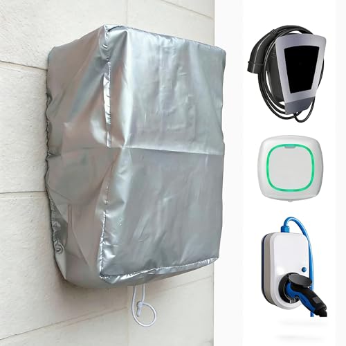 LOTHID Custodia protettiva a parete per la stazione di ricarica di veicoli di nuova energia, per esterni, impermeabile, antipolvere, a pioggia, montaggio a parete: 40 x 32 x 20 cm