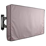 KHOMO GEAR - TITAN Series - Outdoor TV Cover Weatherproof Universal Protector for 40'' - 42'' LCD, LED, Television Sets - Works with Most Mounts & Stands. Built In Remote Controller Storage - Gray