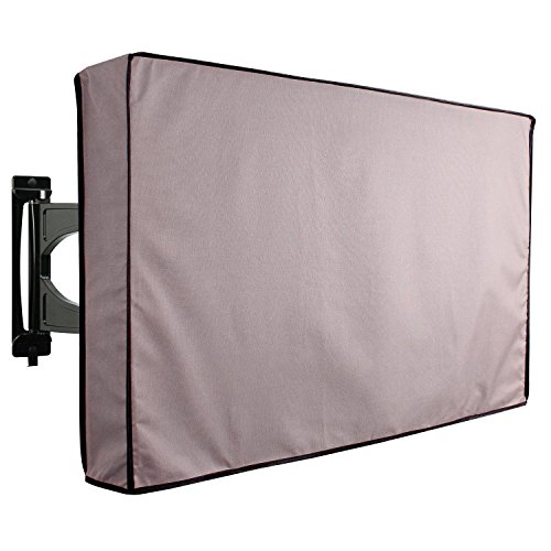 KHOMO GEAR Outdoor TV Cover Universal Weatherproof Protector for 30 - 32 Inch TV - Fits Most Mounts & Brackets, Grey (VC-tv-cover-30-grey)