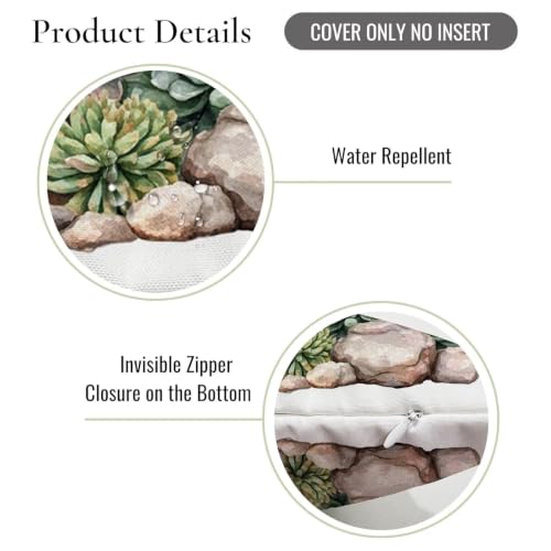 Housse de coussin extérieur impatiente de sublimer votre déco de jardin en lin imprimé - 6