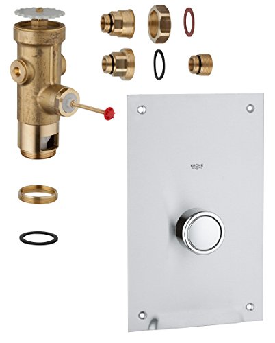 GROHE Druckspüler für WC (Wandeinbau, 6-9l einstellbar, ohne Spülrohr), chrom, 42902000