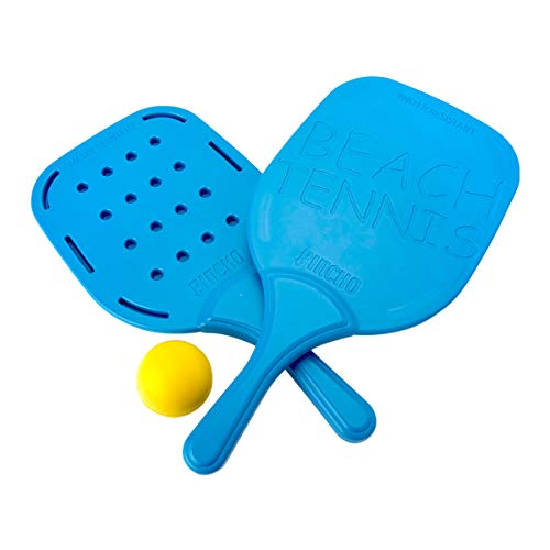 Pincho Palas de Playa Impermeables – Juego de Palas Ligeras y Resistentes al Agua y Arena – Set de 2 Palas con Pelota para Jugar en la Playa, Piscina o Camping – Diversión para Niños y Adultos