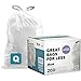 Plasticplace Custom Fit Trash Bags │ Simplehuman Code Q Compatible (200 Count) │ White Drawstring Garbage Liners 13-17 Gallon / 40-65 Liter │ 25.25" x 32.75"