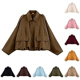veste effet daim marron femme Matériau : Confectionnée à partir de fibres de polyester haut de gamme, notre veste en cuir pour femme offre une texture douce mais résistante qui reproduit parfaitement l'aspect du daim. Cette veste en simili cuir est à la fois élégante et confortable, séduisant les femmes à la pointe de la mode tout en satisfaisant celles qui adorent les vestes en daim.