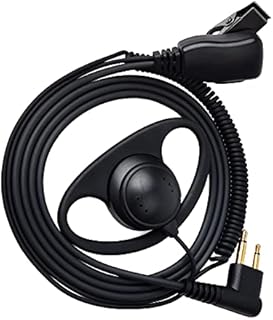HYS Walkie Talkie Earpiece Compatible for Motorola CP040 CP140 GP300 CLS1110 D Shape Headset with Mic PTT Button