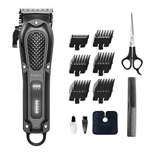 Haokry Hair Clippers for Men Professional - Cordless&Corded Barber Clippers for Hair Cutting & Grooming, Rechargeable Beard Trimmer