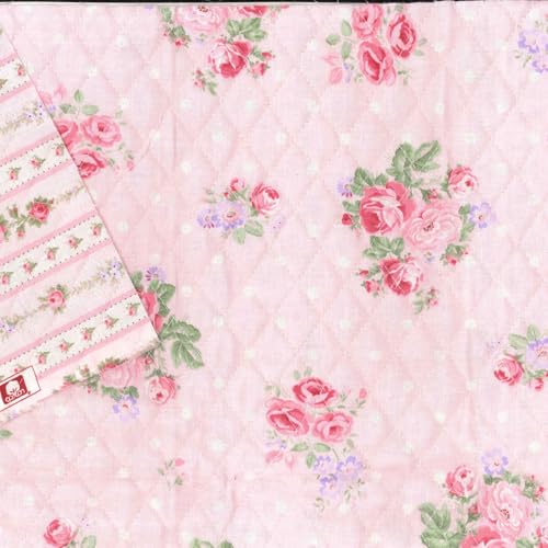 Fabric Traditions Double Faced Quilts Various Patterns with Batting and Stitching (Roses)