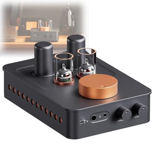Vacuum Tube Headphone Amplifier with Tone Control - High-Fidelity Preamplifier for Home Audio, Enhanced Sound Quality &amp; Rich Detail