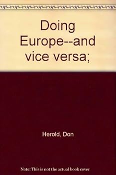 Hardcover Doing Europe--and vice versa; Book