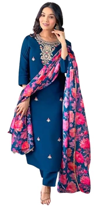 Green India Fashion Present Fancy Gown with Colorblock Design for Great Women and Beautiful Girl-SONAL2-picture-43